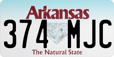 AR license plate 374MJC