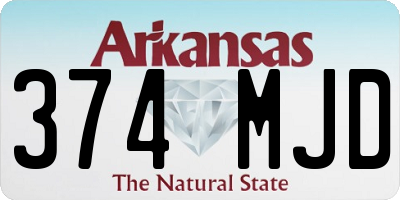 AR license plate 374MJD