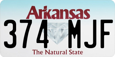 AR license plate 374MJF
