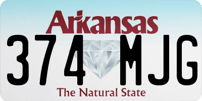 AR license plate 374MJG