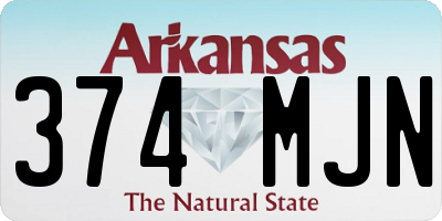 AR license plate 374MJN