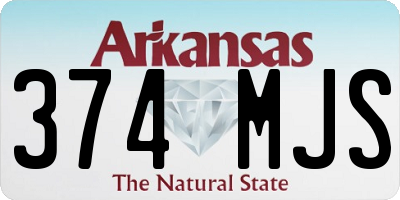 AR license plate 374MJS