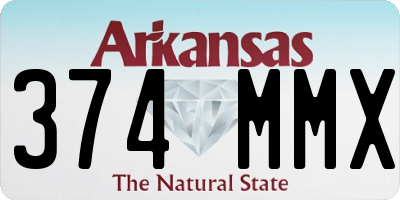 AR license plate 374MMX