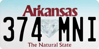 AR license plate 374MNI