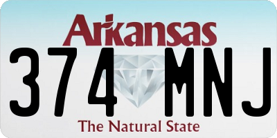AR license plate 374MNJ