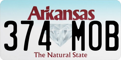 AR license plate 374MOB