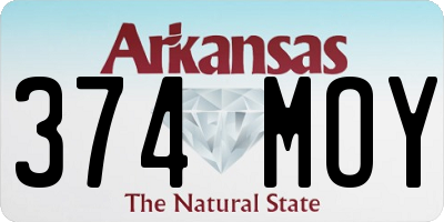 AR license plate 374MOY