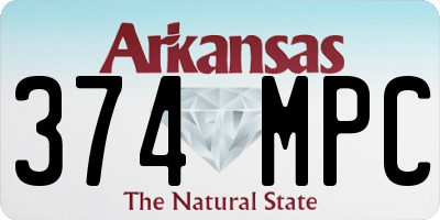AR license plate 374MPC