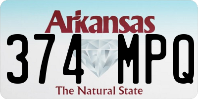 AR license plate 374MPQ
