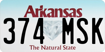 AR license plate 374MSK