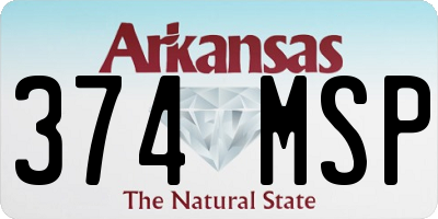 AR license plate 374MSP