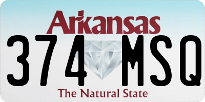 AR license plate 374MSQ