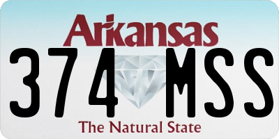 AR license plate 374MSS