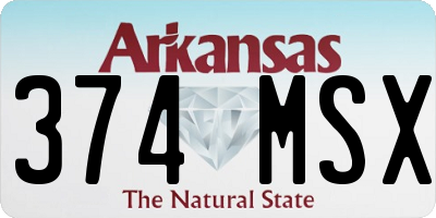 AR license plate 374MSX