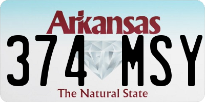 AR license plate 374MSY