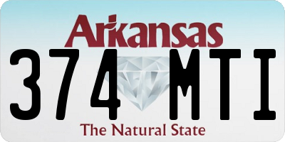 AR license plate 374MTI