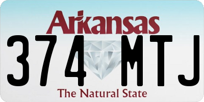 AR license plate 374MTJ
