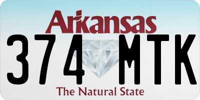 AR license plate 374MTK