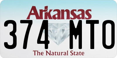 AR license plate 374MTO