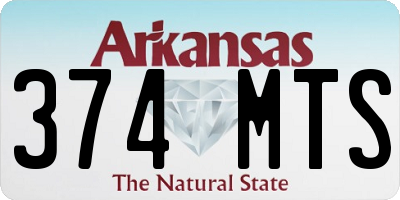 AR license plate 374MTS
