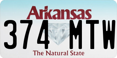 AR license plate 374MTW