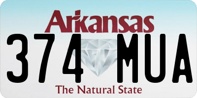 AR license plate 374MUA