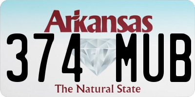AR license plate 374MUB