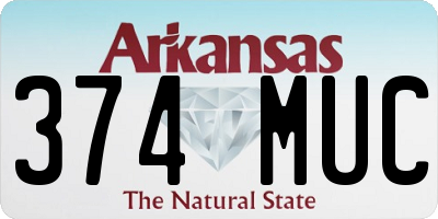 AR license plate 374MUC