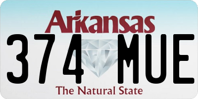 AR license plate 374MUE
