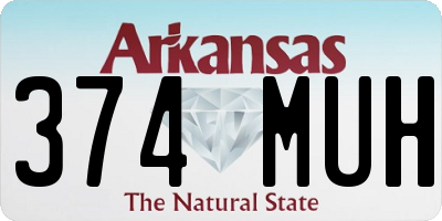 AR license plate 374MUH