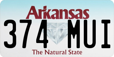 AR license plate 374MUI