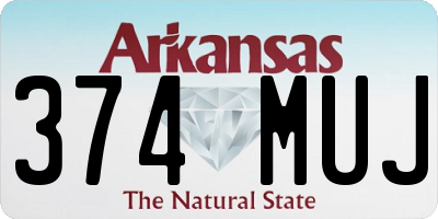 AR license plate 374MUJ