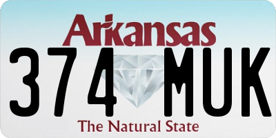 AR license plate 374MUK