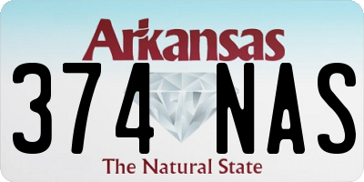 AR license plate 374NAS
