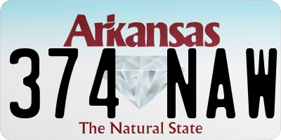 AR license plate 374NAW