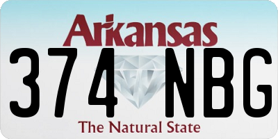 AR license plate 374NBG