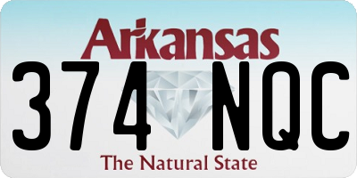 AR license plate 374NQC
