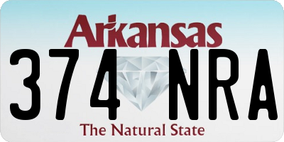 AR license plate 374NRA