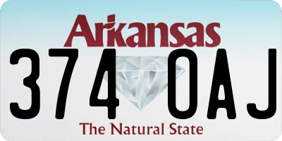 AR license plate 374OAJ