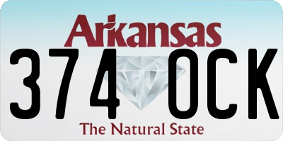 AR license plate 374OCK