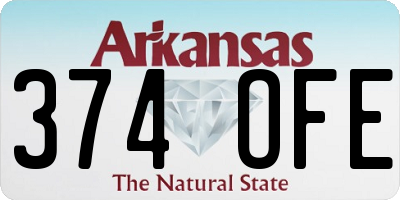 AR license plate 374OFE