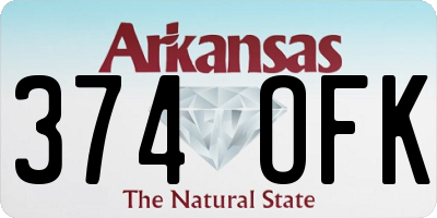 AR license plate 374OFK