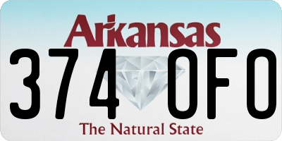 AR license plate 374OFO