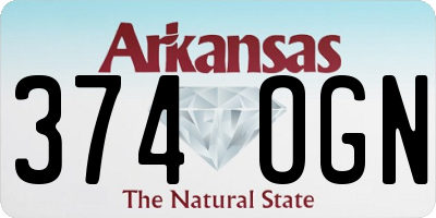 AR license plate 374OGN