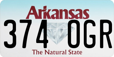 AR license plate 374OGR