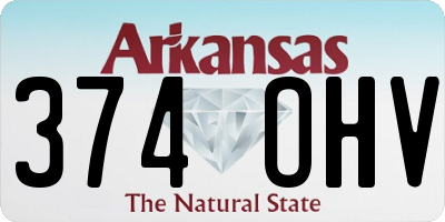 AR license plate 374OHV