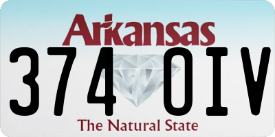 AR license plate 374OIV