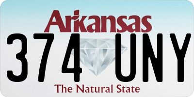 AR license plate 374UNY