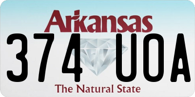 AR license plate 374UOA