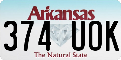 AR license plate 374UOK